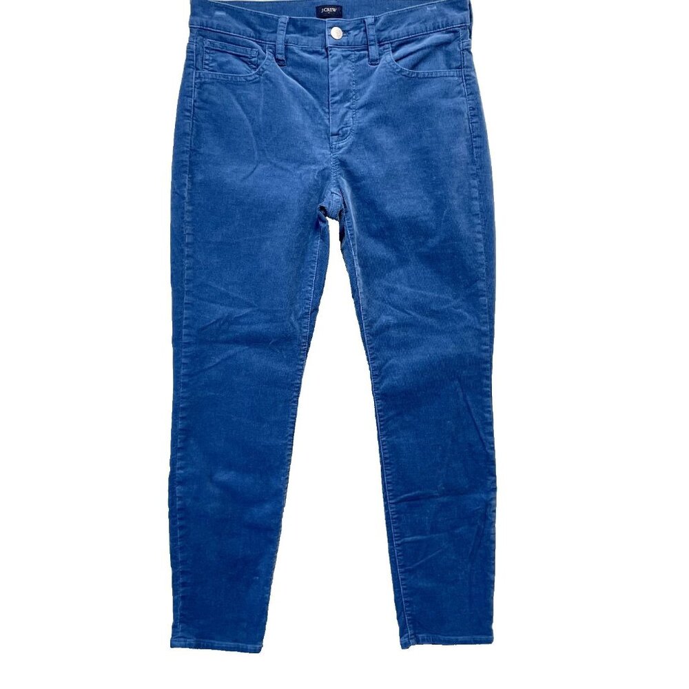 JCrew Re-Imagined Blue Corduroy Slim Pants Women 27 Fair‎ Trade Certified